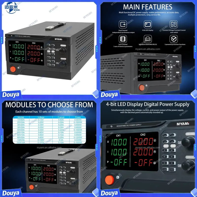 High Power 60V 20A Bench Power Supply - Alimentatore da Laboratorio MYAMi 1200W 60V