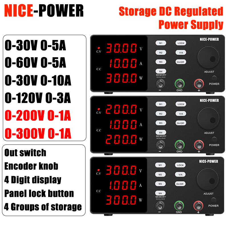 Switching Dc Power Supply 300V 1A - Alimentatore DC NICE-POWER 200V/300V 1A, Alimentatore