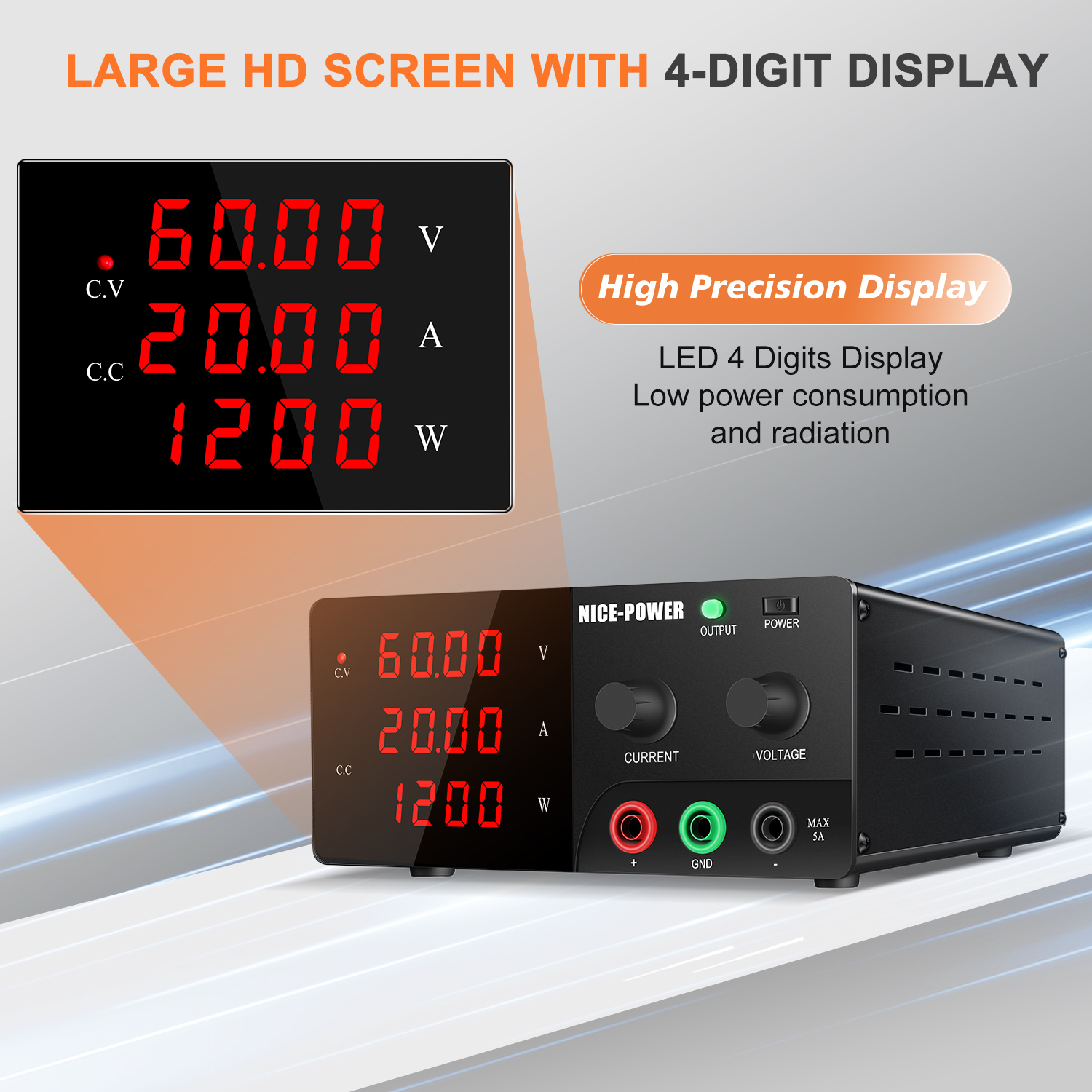 NICE-POWER Alimentatore da Ban - High Power 60V 20A Bench Power Supply recensione e prezzo