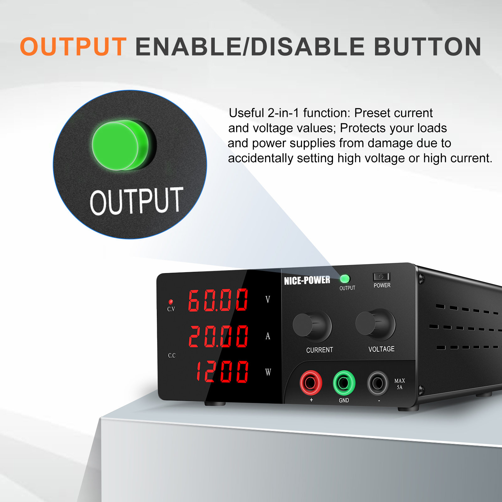 NICE-POWER Alimentatore da Ban - High Power 60V 20A Bench Power Supply recensione e prezzo