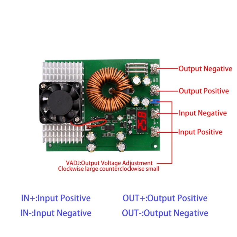 Convertitore DC-DC Buck da 100 - Step Down Dc Power Supply Module 1000W recensione e prezzo