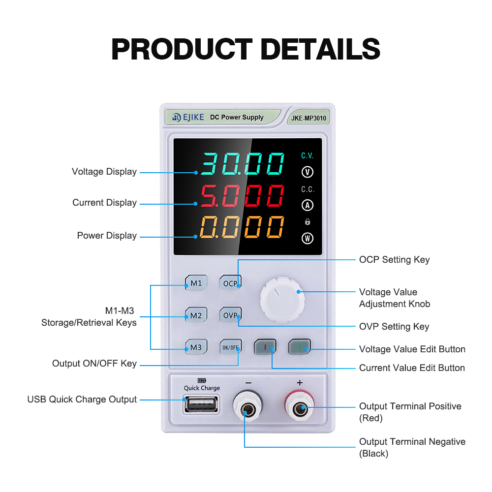 Alimentatore DC EJIKE 300W Pro - Programmable Dc Power Supply 60V 10A recensione e prezzo